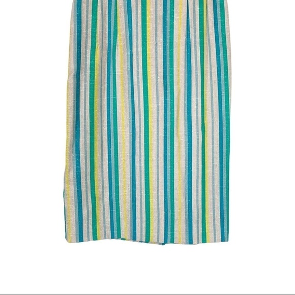 Vintage 1960's Handmade Striped Short Sleeveless Dress Size Small/Medium - Picture 4 of 6